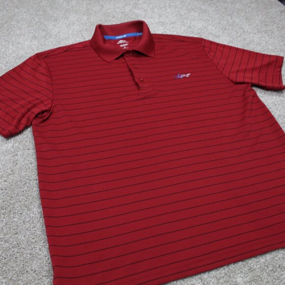 Greg Norman Polo Shirt Mens Medium Red Attack Life Playdry S/S Golf Pullover - Picture 5 of 10